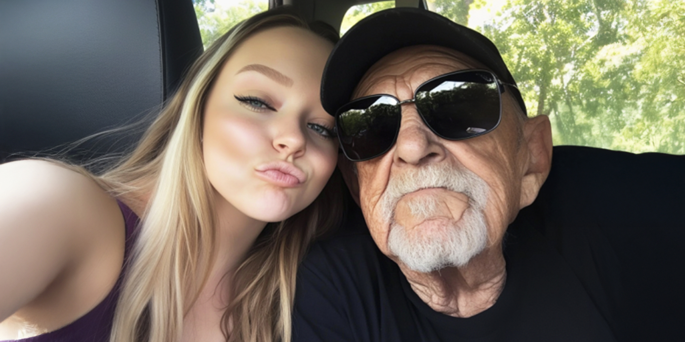 Une jeune femme prenant un selfie avec son grand-père | Source : Amomama