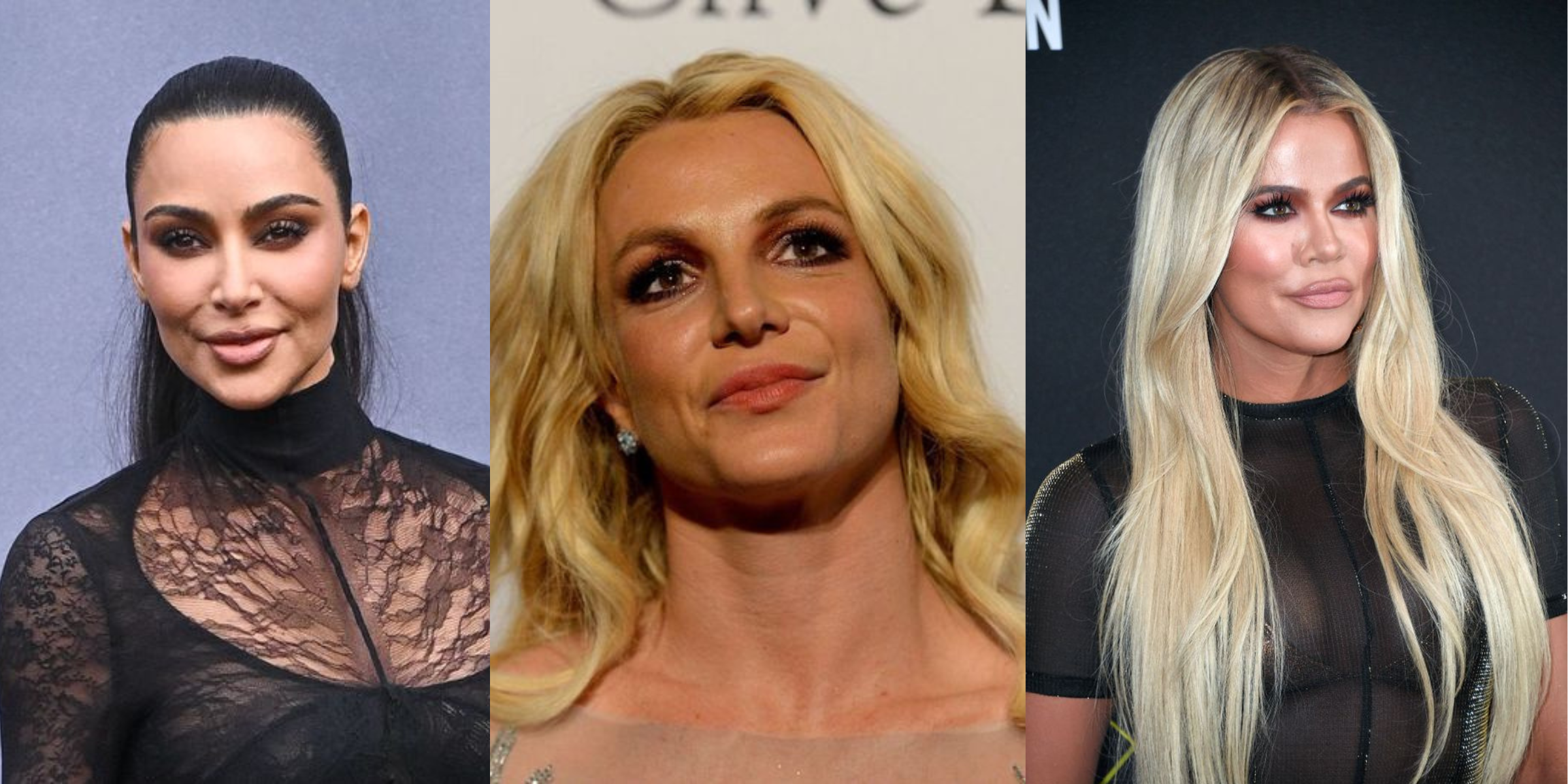 Kim Kardashian, Britney Spears, et Khloe Kardashian | Source : Getty Images