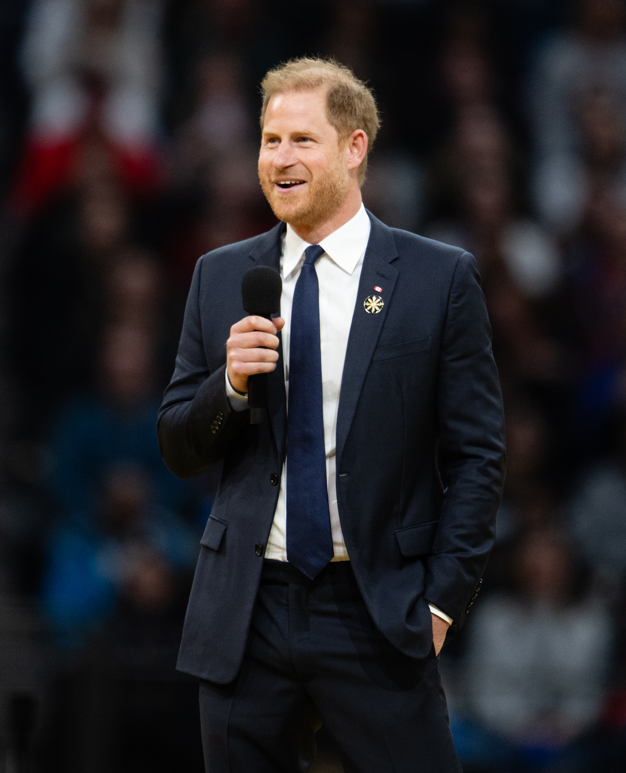 Le prince Harry lors d'un discours à la cérémonie d'ouverture des Invictus Games 2025 à BC Place, le 8 février 2025, à Vancouver, en Colombie-Britannique | Source : Getty Images