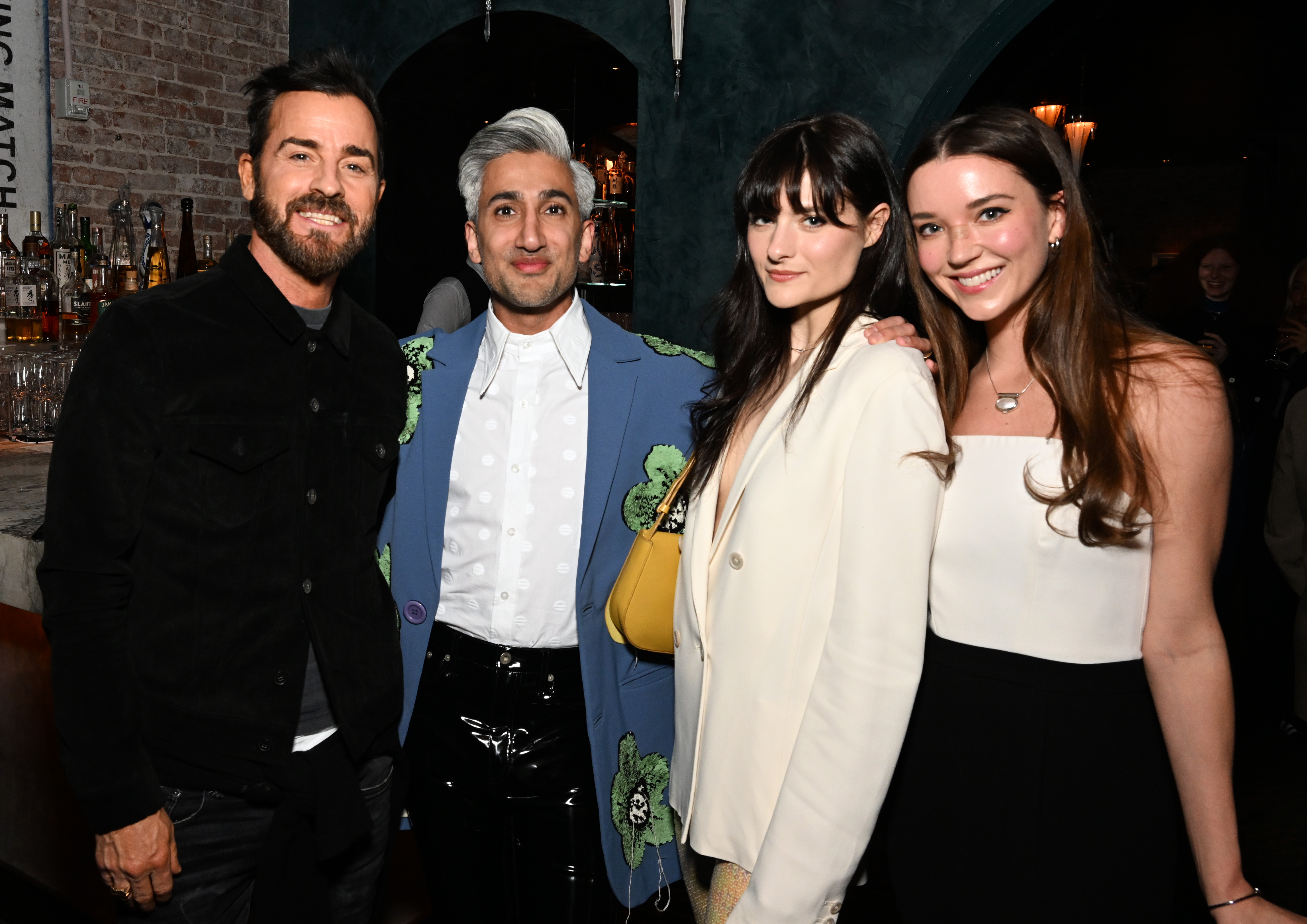 Justin Theroux, Tan France, Louisa Jacobson et Nicole Brydon Bloom lors de l'événement Netflix "Next In Fashion" au Zero Bond à New York le 27 février 2023 | Source : Getty Images