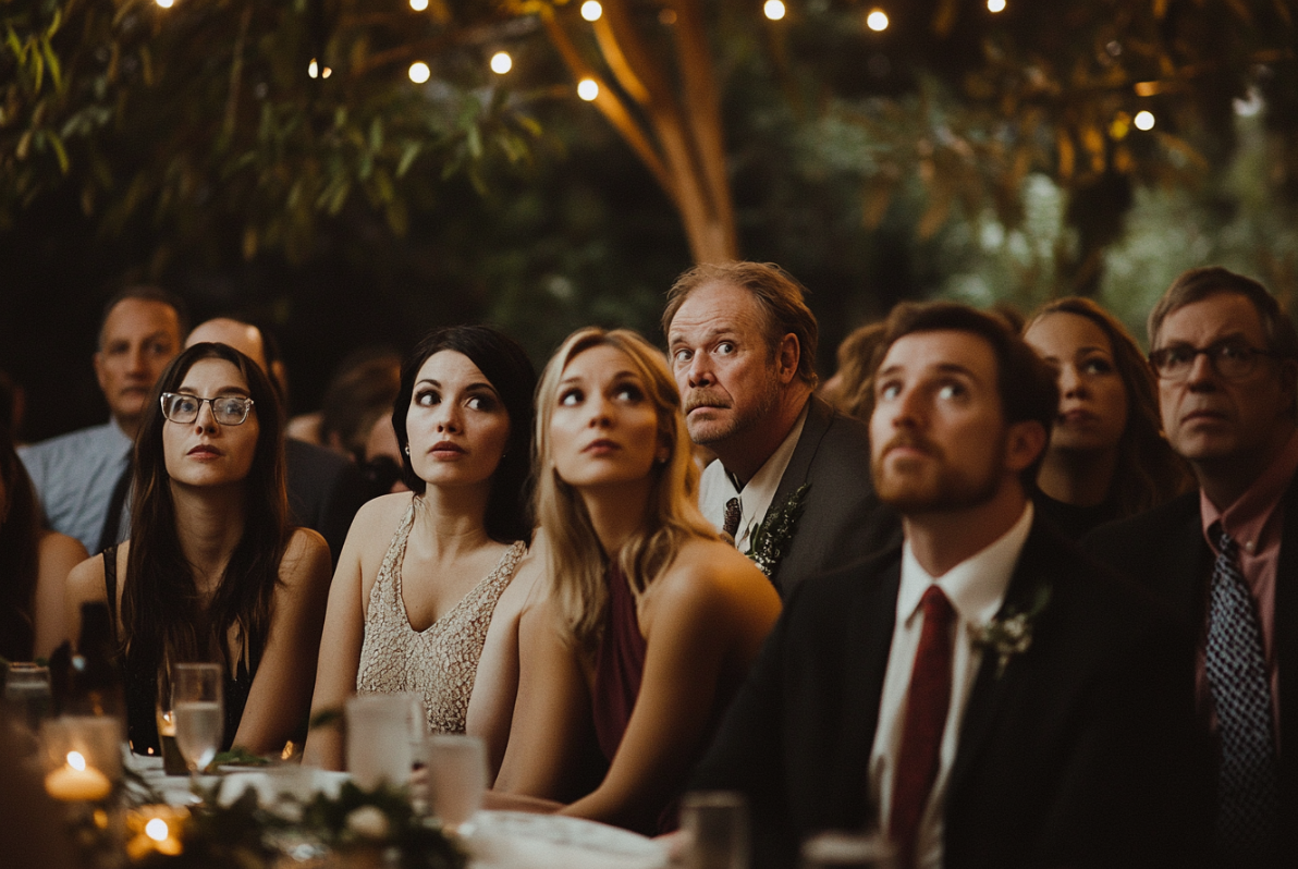 Des invités lors d'une réception de mariage | Source : Midjourney