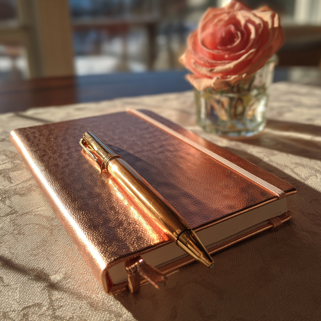 Un stylo et un cahier sur une table | Source : Midjourney