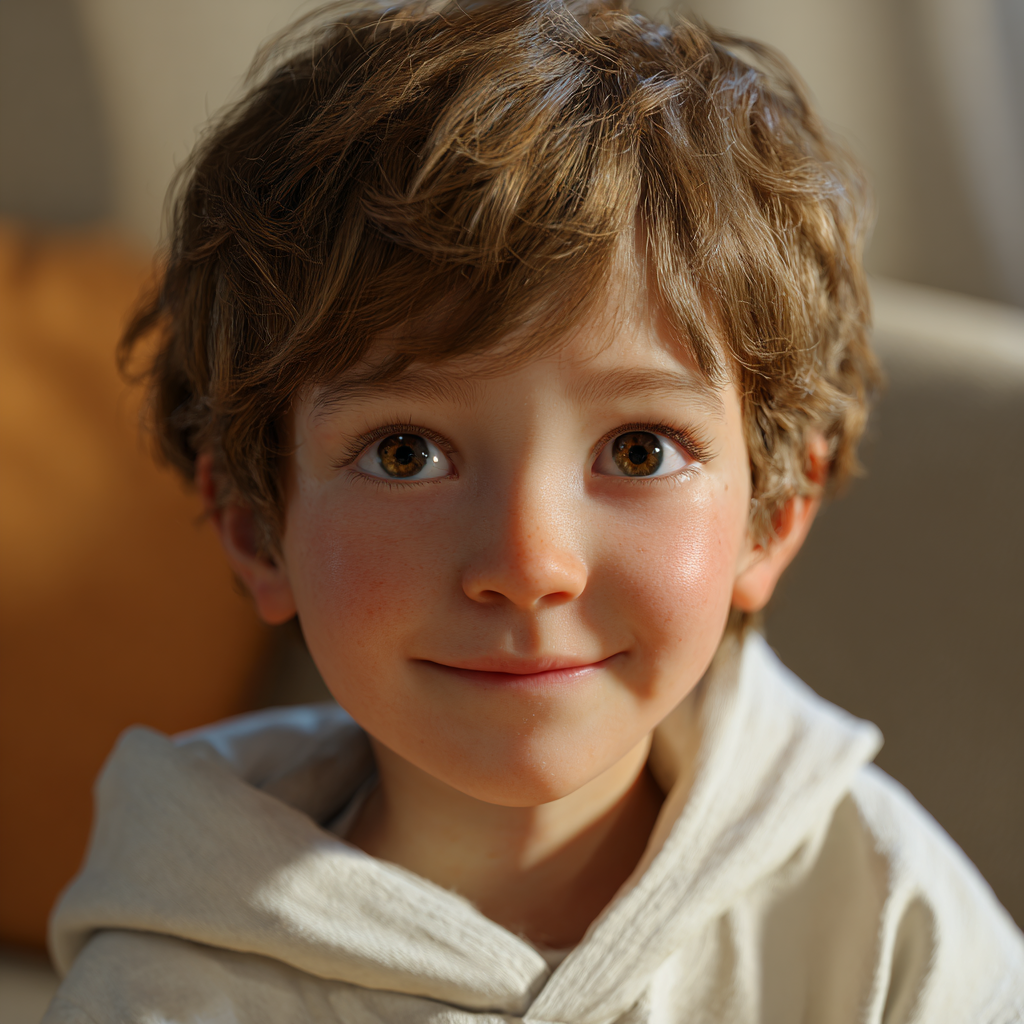 Un petit garçon tout excité qui sourit | Source : Midjourney