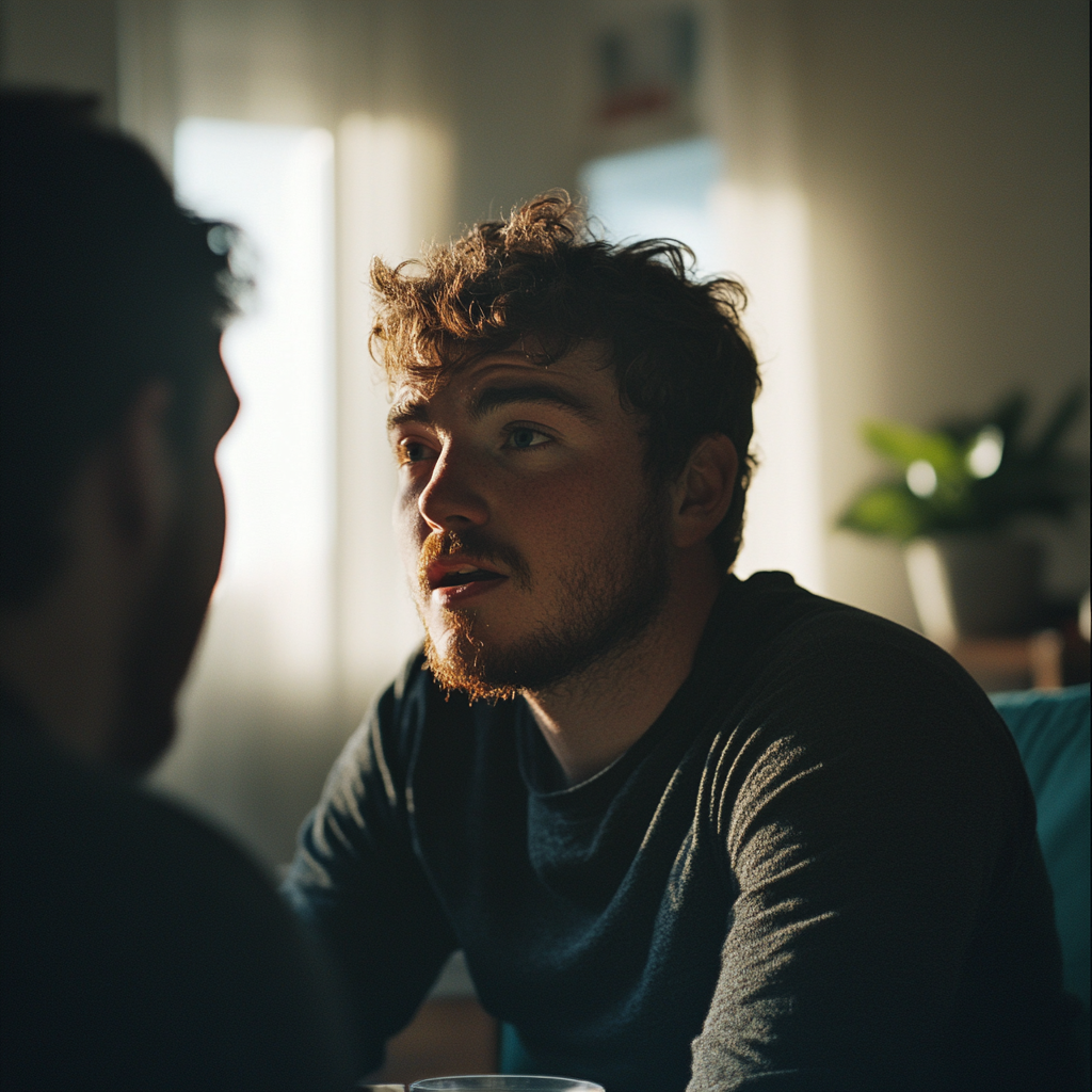 Un homme qui parle à son frère | Source : Midjourney