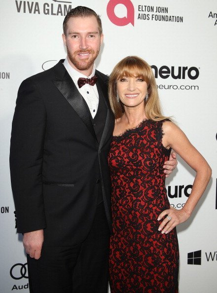 Jane Seymour and Sean Flynn at the 22nd Annual Elton John AIDS Foundation's Oscar viewing party held on March 2, 2014 in West Hollywood, California. | Photo: Getty Images