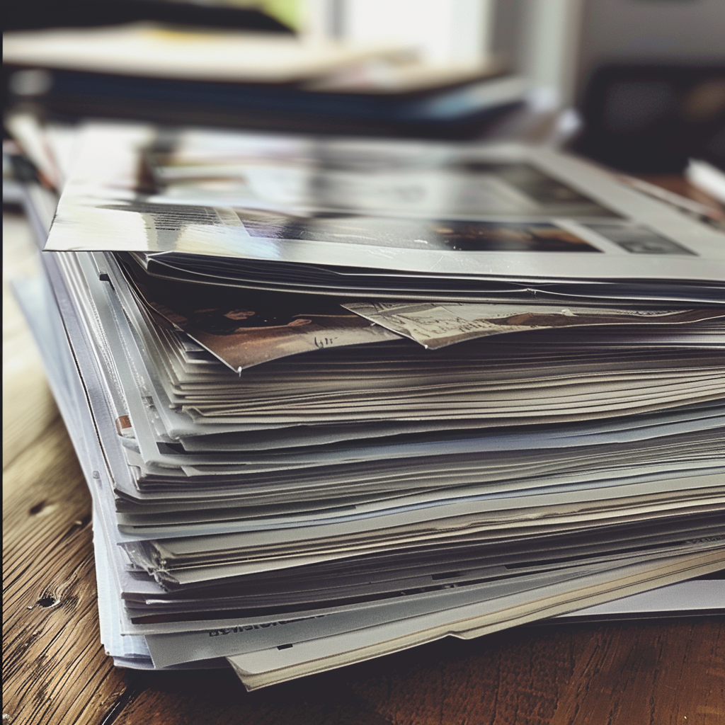 Une pile de documents | Source : Midjourney