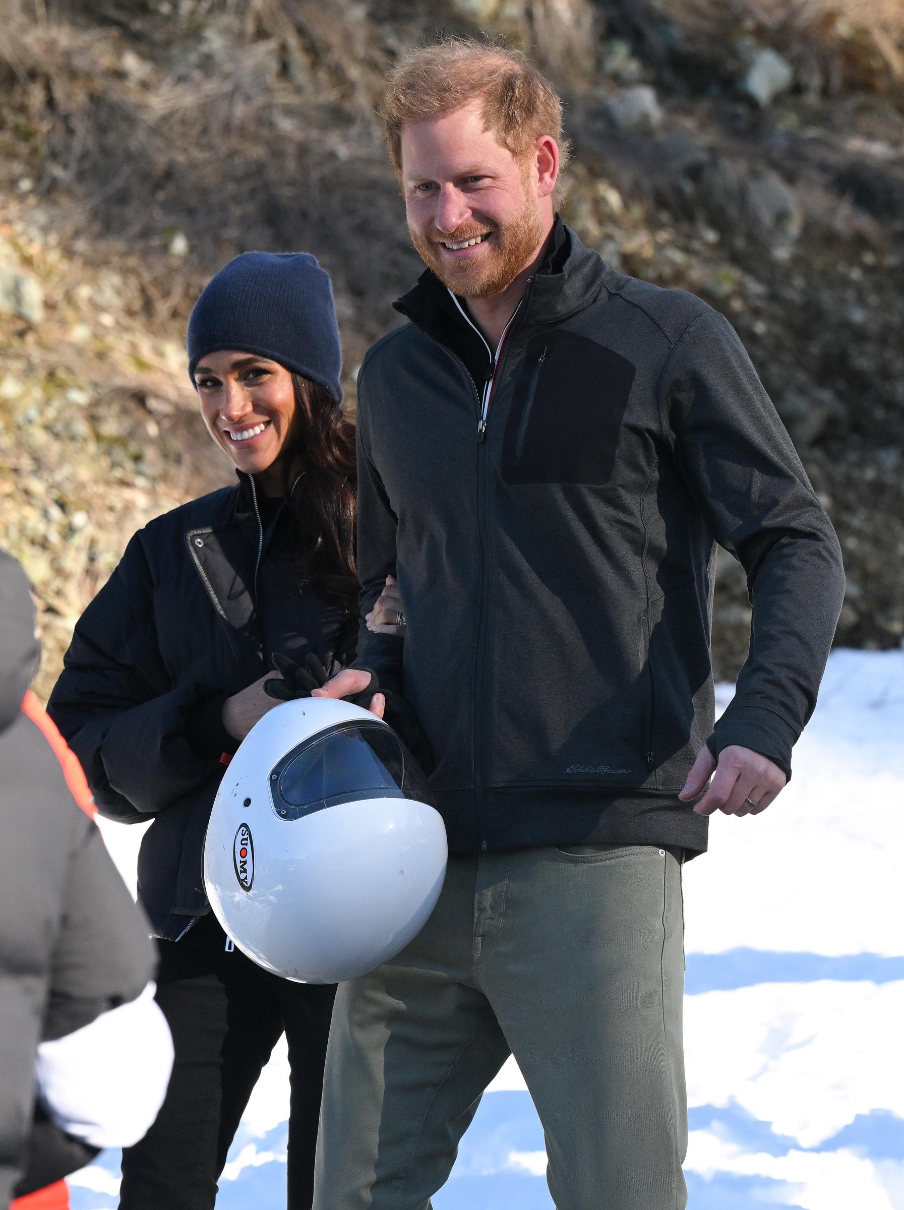 Meghan Markle et le prince Harry assistent à l'événement Invictus Games One Year To Go, le 15 février 2024, à Whistler, au Canada. | Source : Getty Images