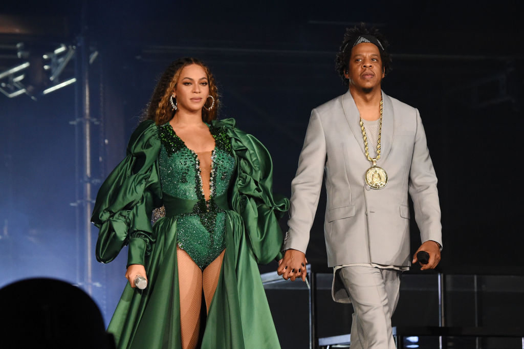 Beyonce et Jay-Z lors du Global Citizen Festival : Mandela 100 au FNB Stadium le 2 décembre 2018 à Johannesburg, Afrique du Sud | Source : Getty Images