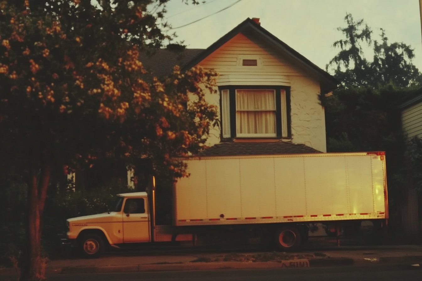 Un camion devant une maison | Source : Midjourney