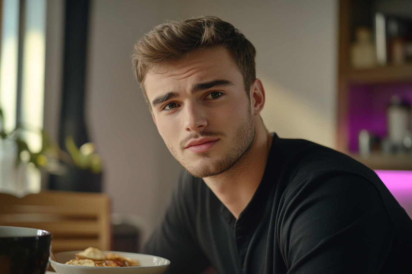 Un homme qui regarde sa mère | Source : Midjourney