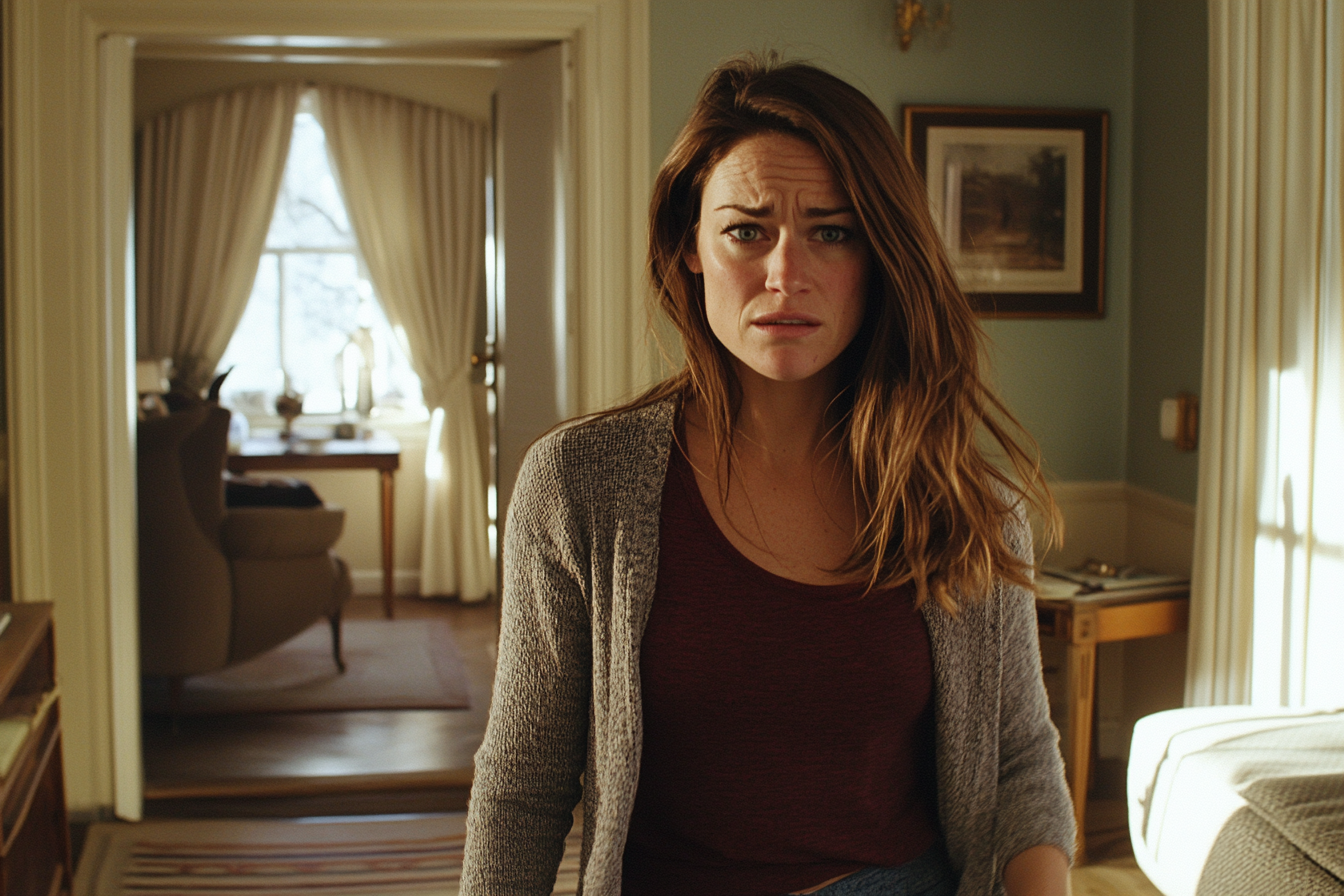 Une femme se promenant dans sa maison | Source : Midjourney