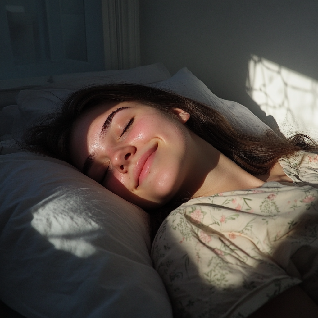 A girl sleeping in her bed | Source: Midjourney