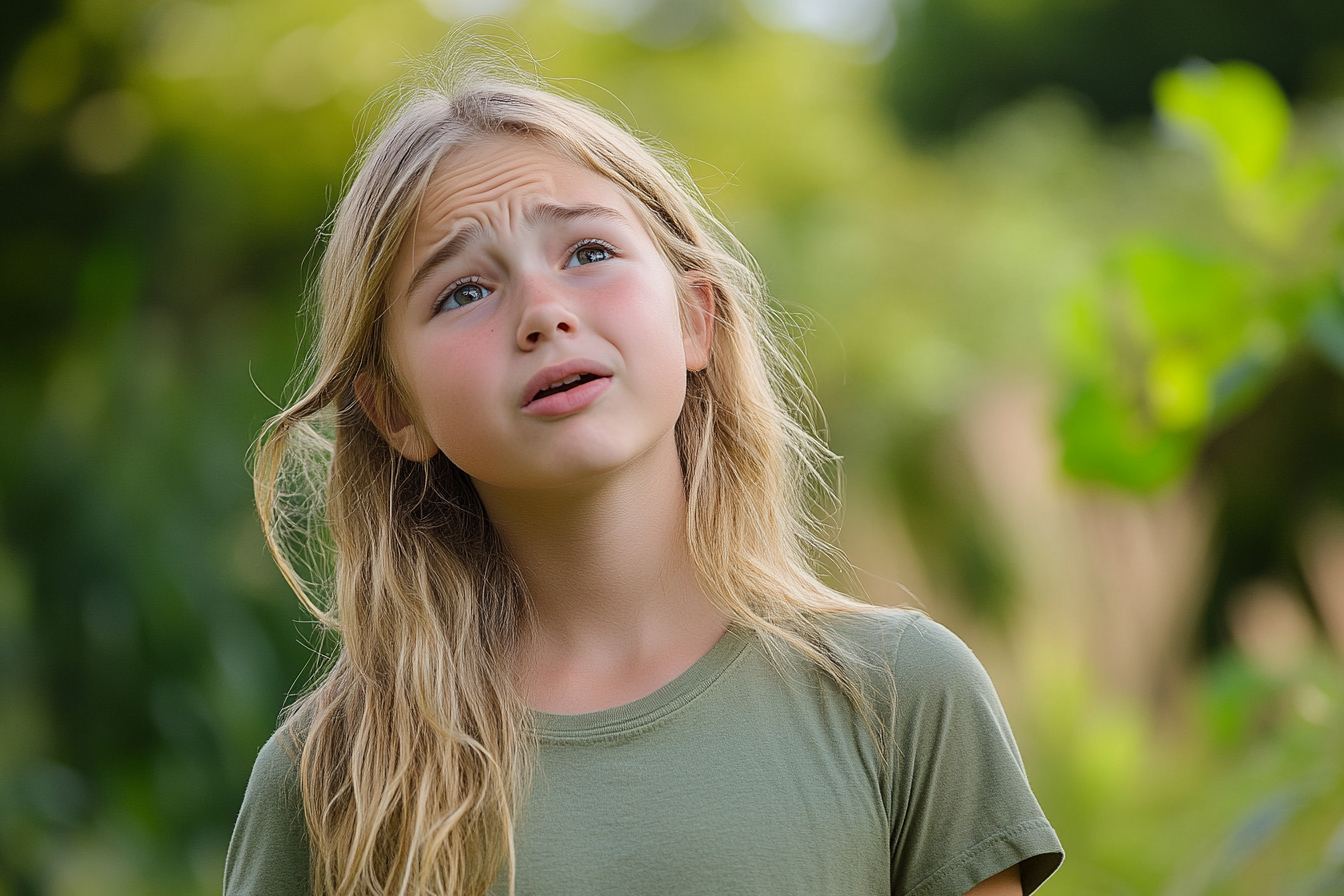 Une adolescente au froncement de sourcils | Source : Midjourney