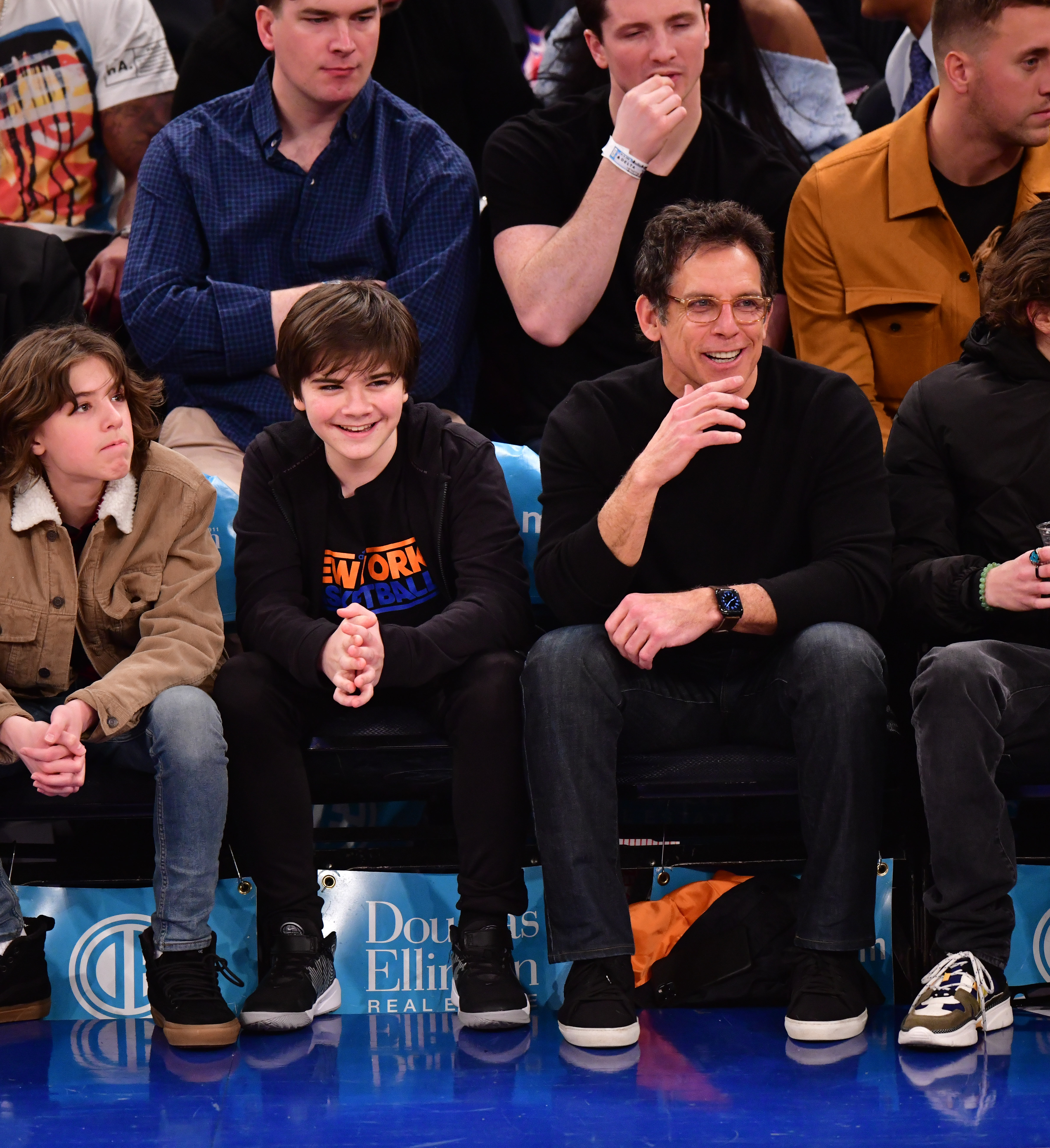Quinlin Stiller et Ben Stiller au match Toronto Raptors vs. New York Knicks le 24 janvier 2020 à New York | Source : Getty Images