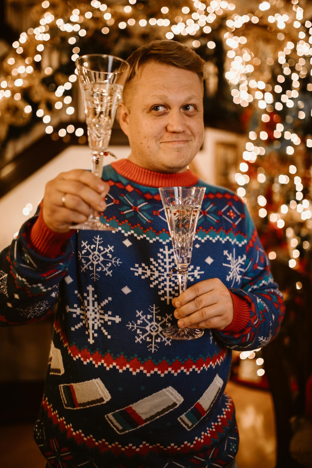 A cheerful man making a toast to a loved one | Source: Pexels