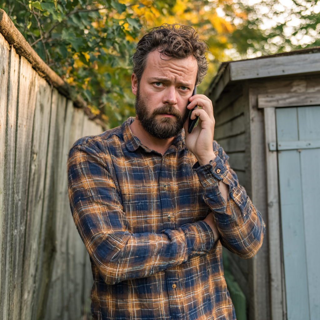 Un homme qui parle au téléphone | Source : Midjourney