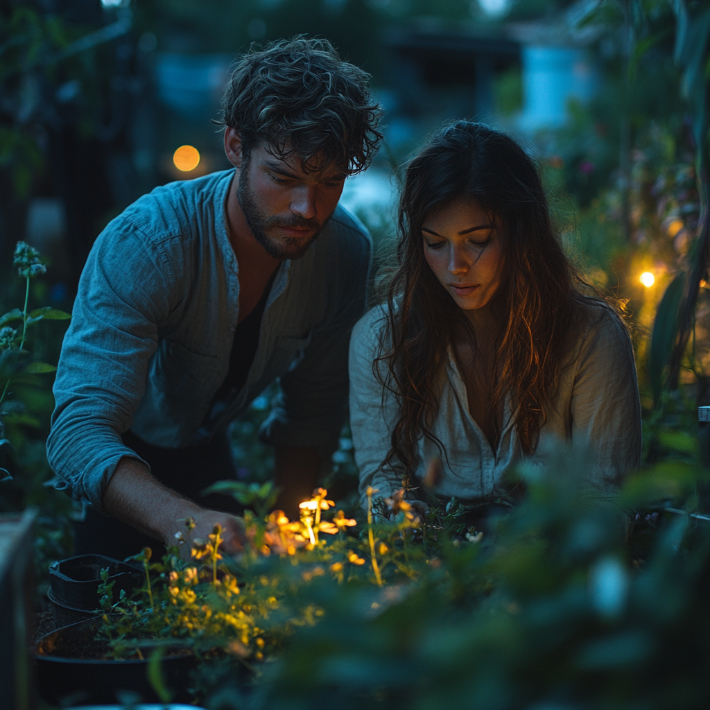 Couple dans le jardin | Source : Midjourney