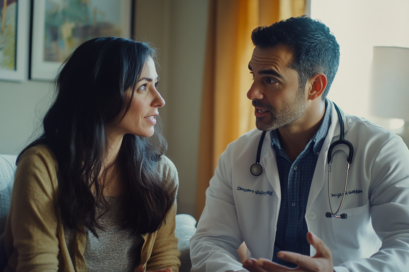 Doctor talking to his wife | Source: Midjourney