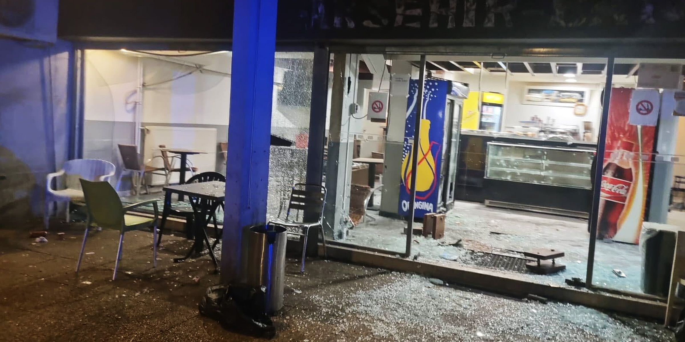 L'état du bar après l'explosion | Source : @bastionmediaoff/X