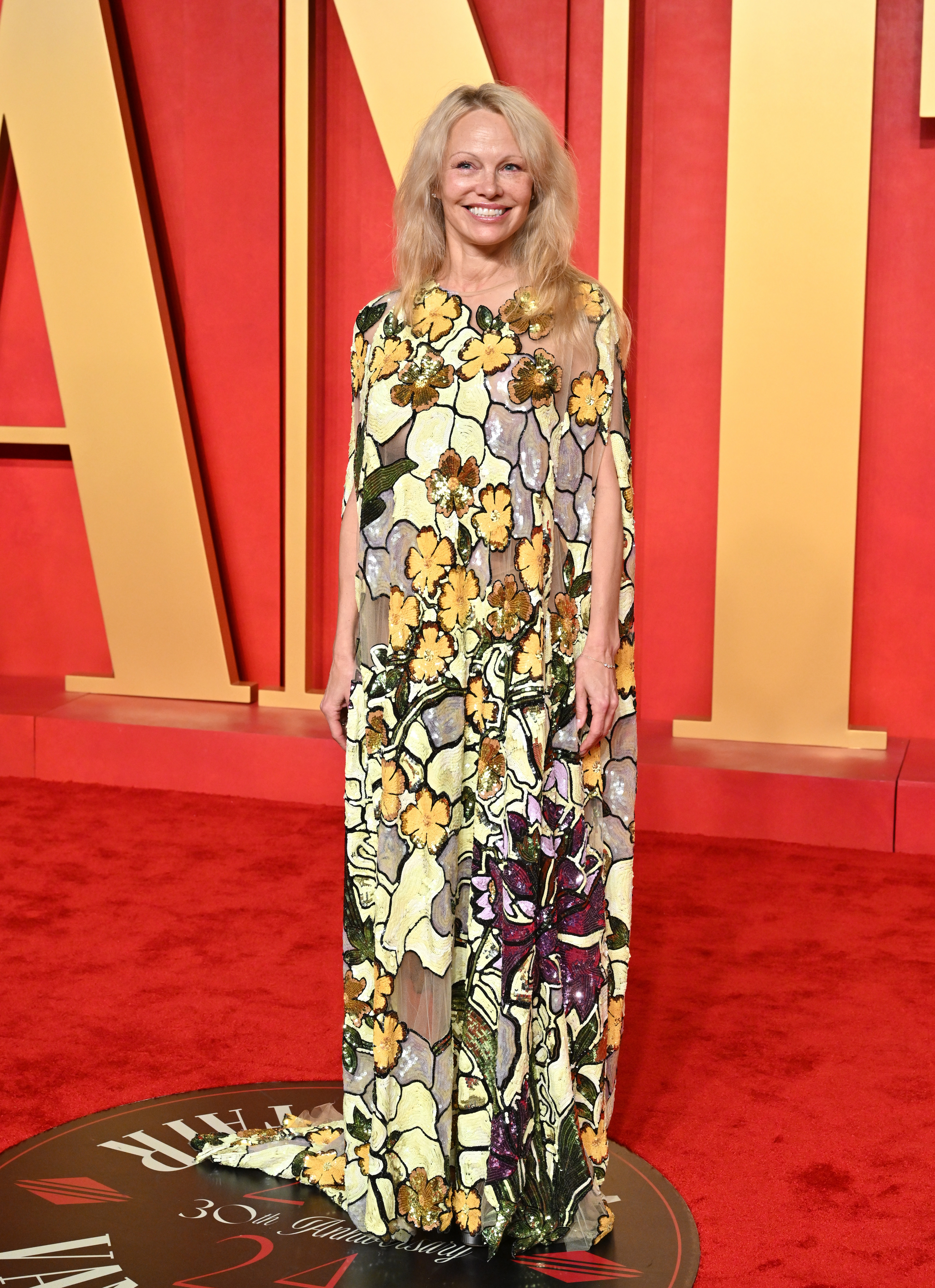 Pamela Anderson assiste à la soirée des Oscars de Vanity Fair organisée par Radhika Jones à Beverly Hills, en Californie, le 10 mars 2024. | Source : Getty Images