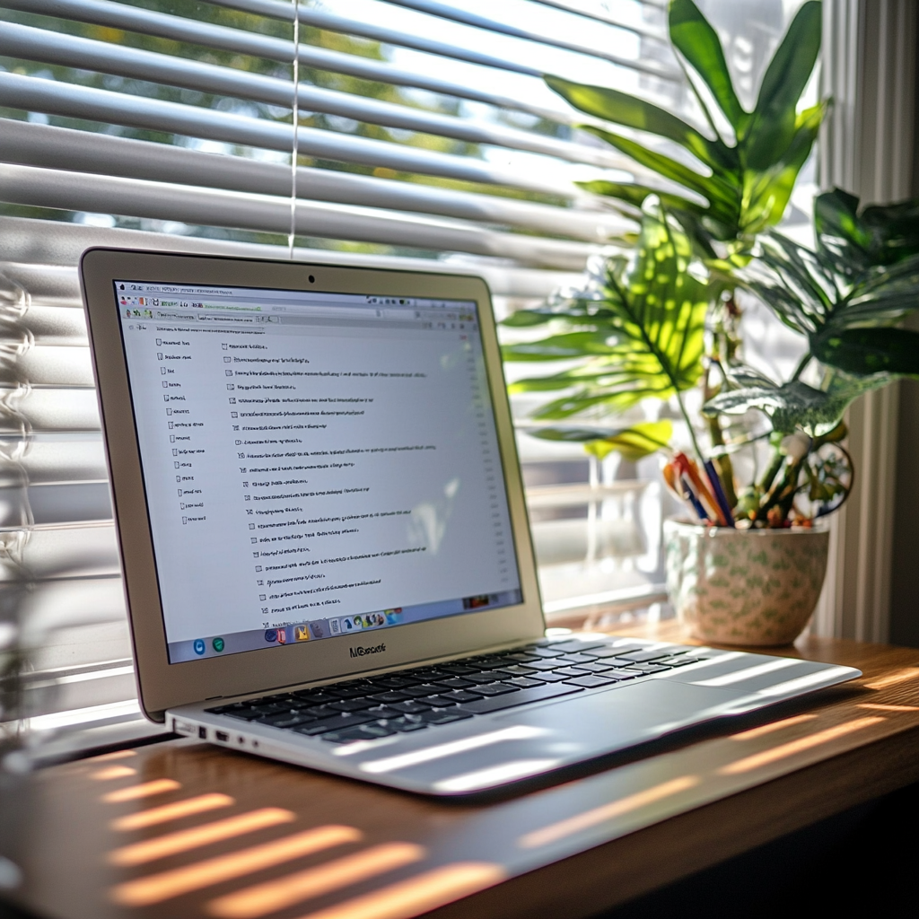 Un ordinateur portable ouvert sur des courriels | Source : Midjourney