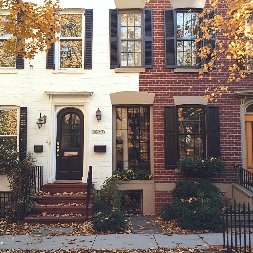 L'extérieur d'une maison de ville | Source : Midjourney