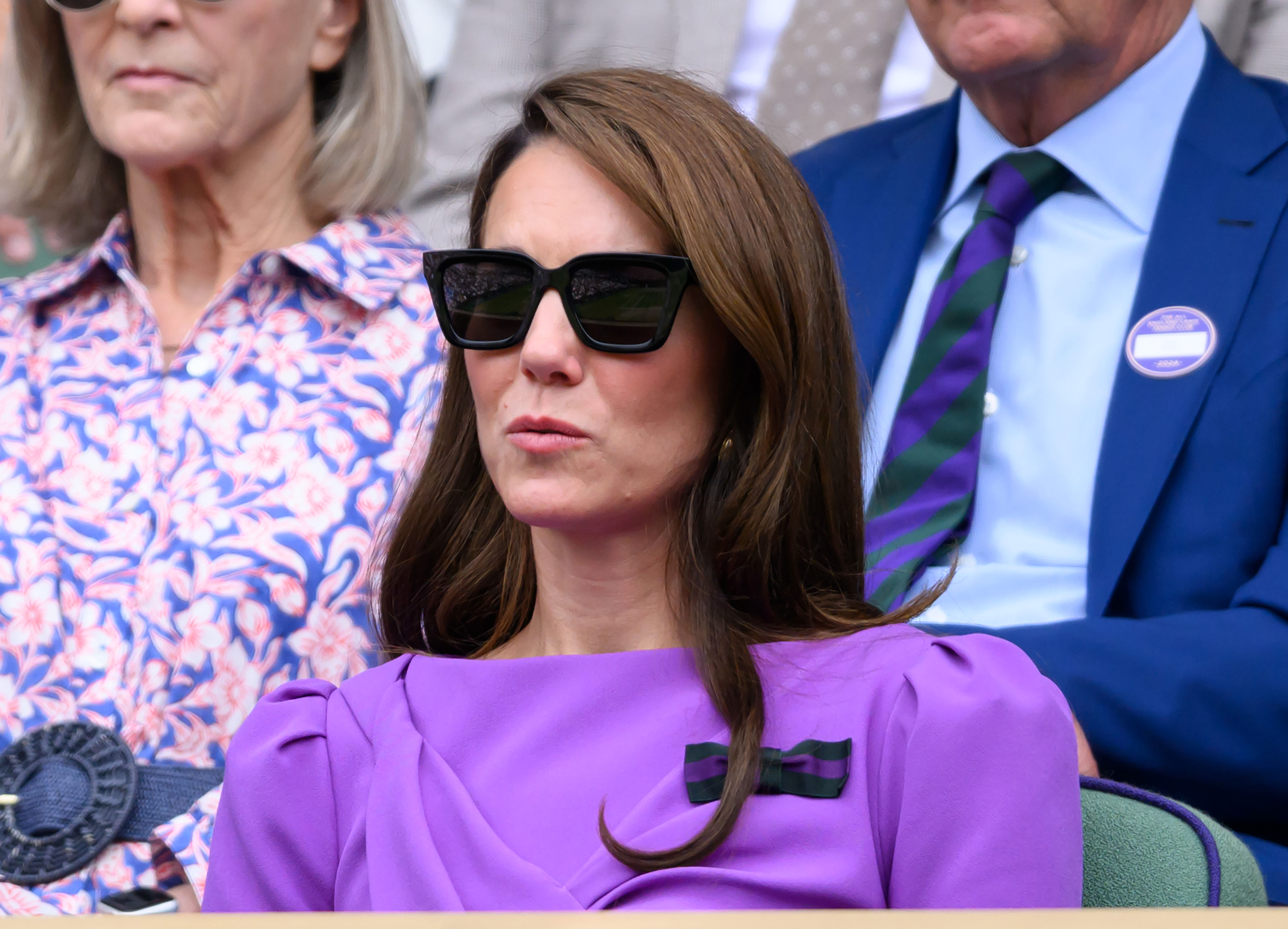 Kate Middleton photographiée au bord du court central lors des championnats de tennis de Wimbledon, le 14 juillet 2024, à Londres, en Angleterre. | Source : Getty Images