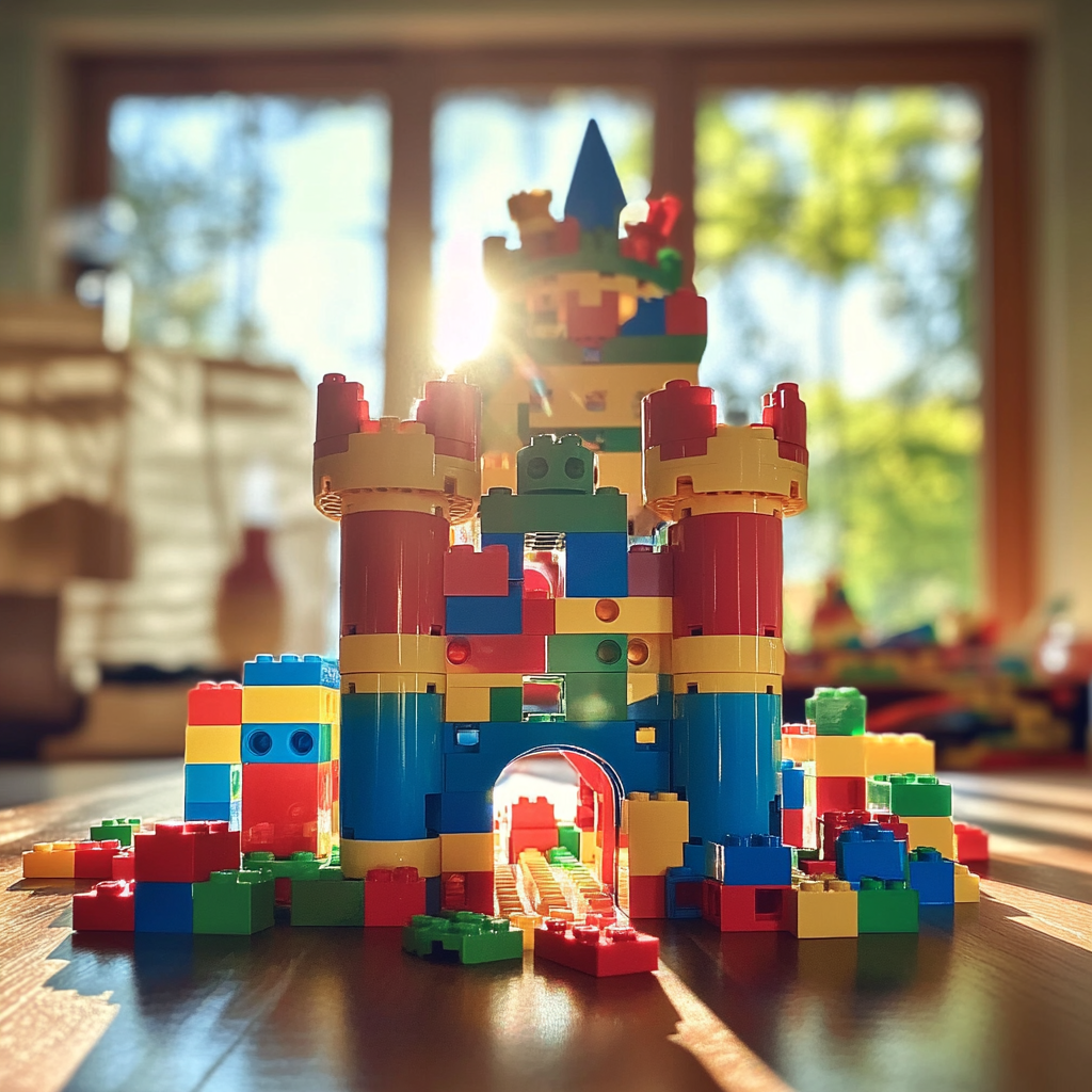 Un château fait de blocs LEGO | Source : Midjourney