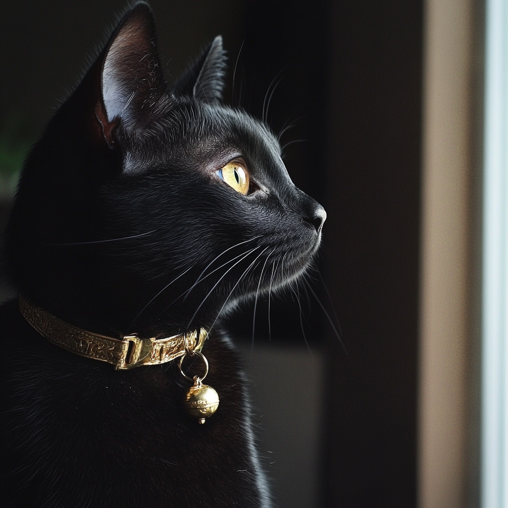 Un beau chat noir | Source : Midjourney