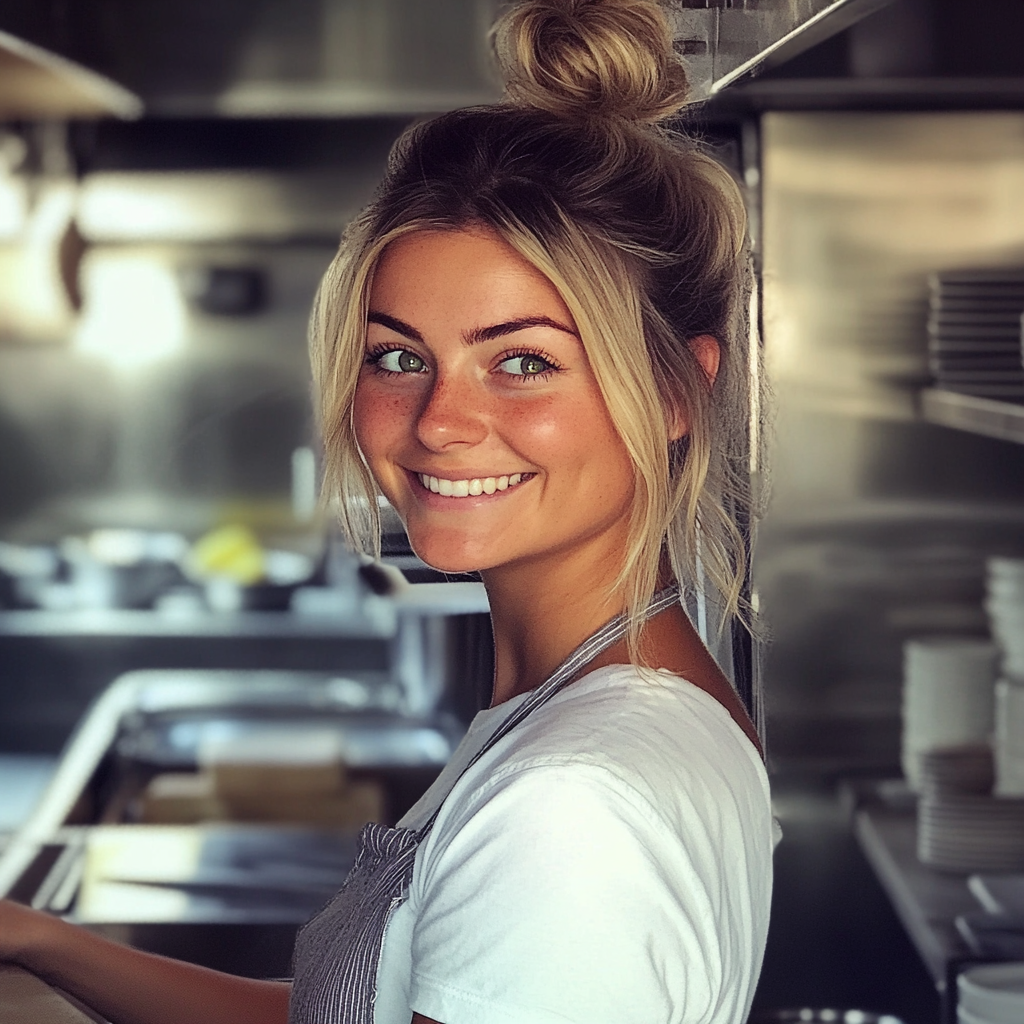 Une femme travaillant dans une cuisine professionnelle | Source : Midjourney