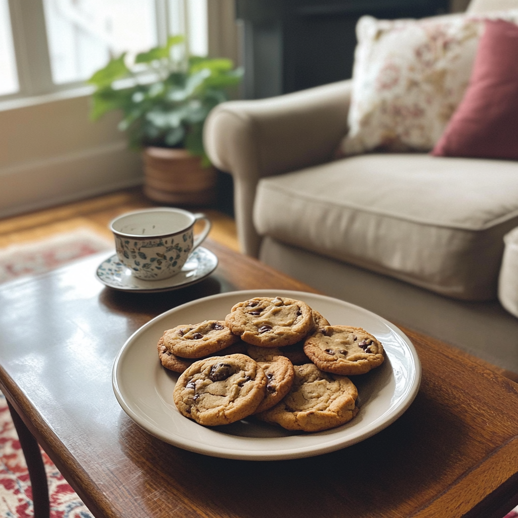 Une assiette de biscuits | Source : Midjourney