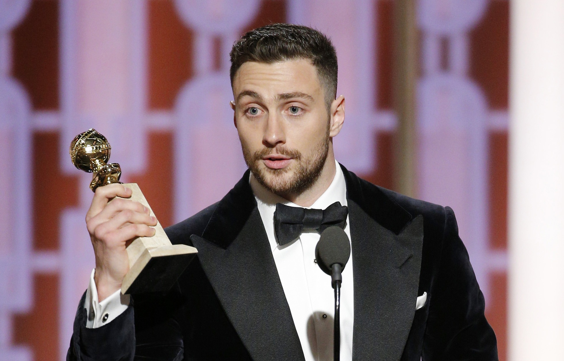 Aaron Taylor-Johnson lors de la remise des Golden Globe à Los Angeles en 2017 | Source : Getty Images