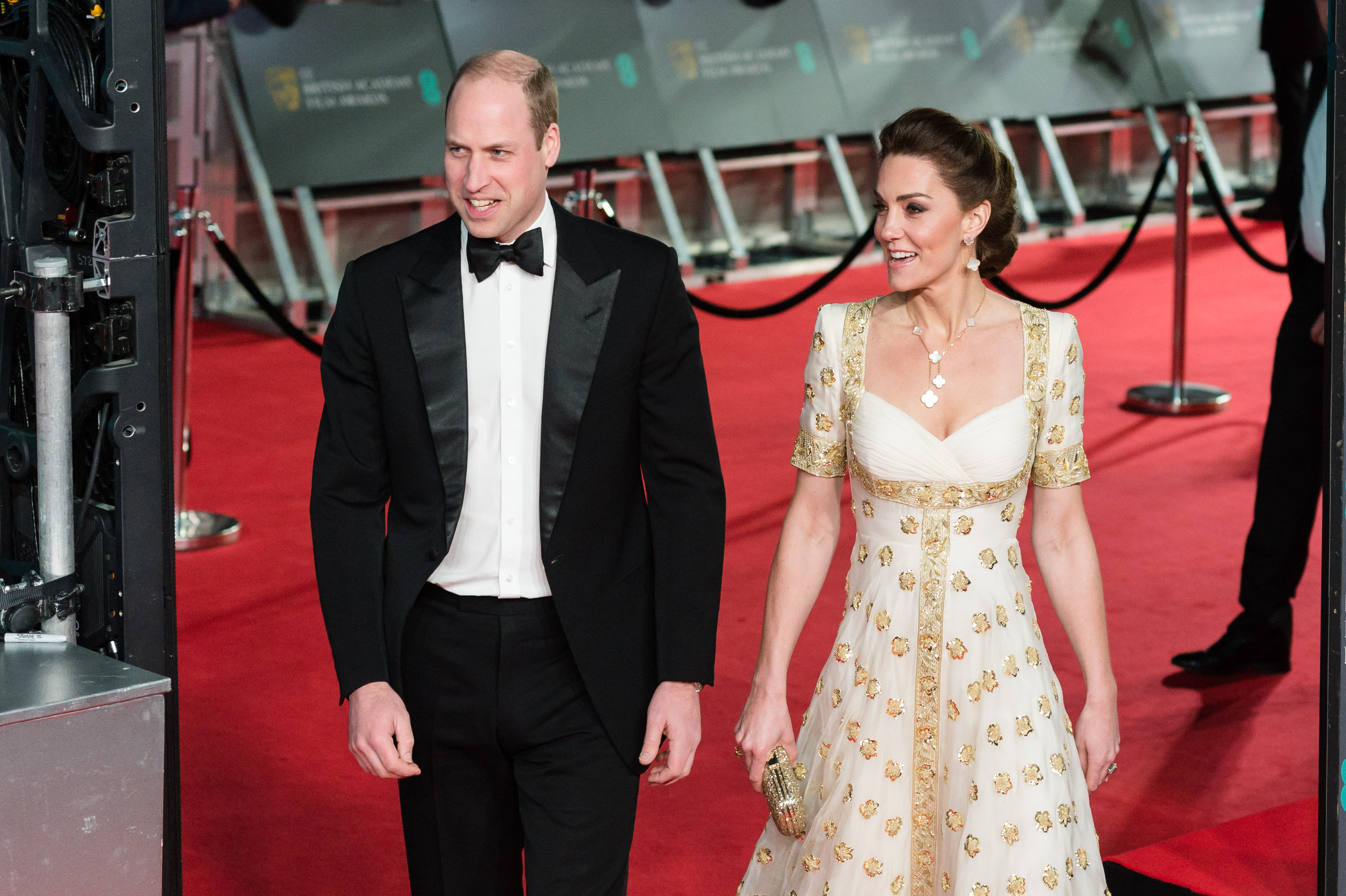 Le prince William et la princesse Catherine assistent à la cérémonie des EE British Academy Film Awards au Royal Albert Hall, le 02 février 2020, à Londres, en Angleterre. | Source : Getty Images