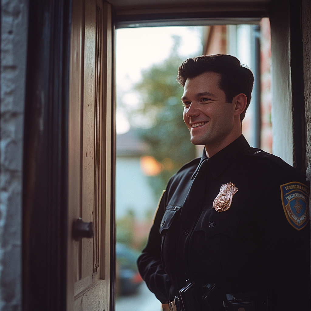 Un policier heureux | Source : Midjourney