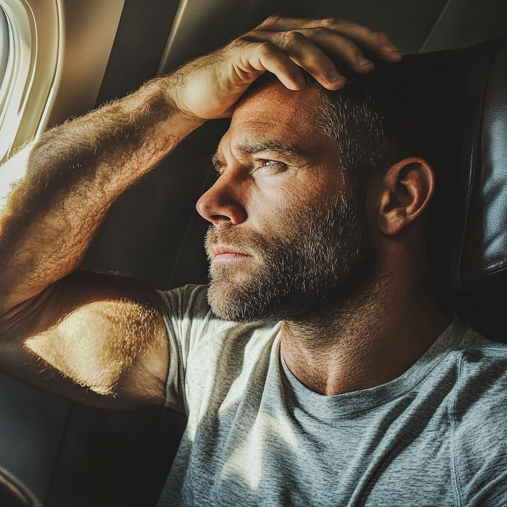 Un homme fatigué qui se tient la tête | Source : Midjourney