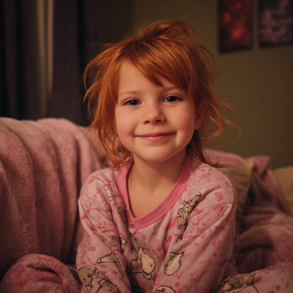 Une petite fille souriante | Source : Midjourney