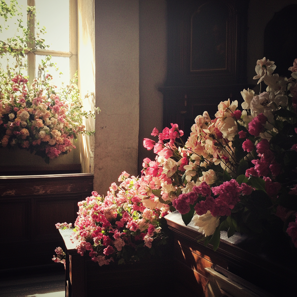 Flowers on a coffin | Source: Midjourney