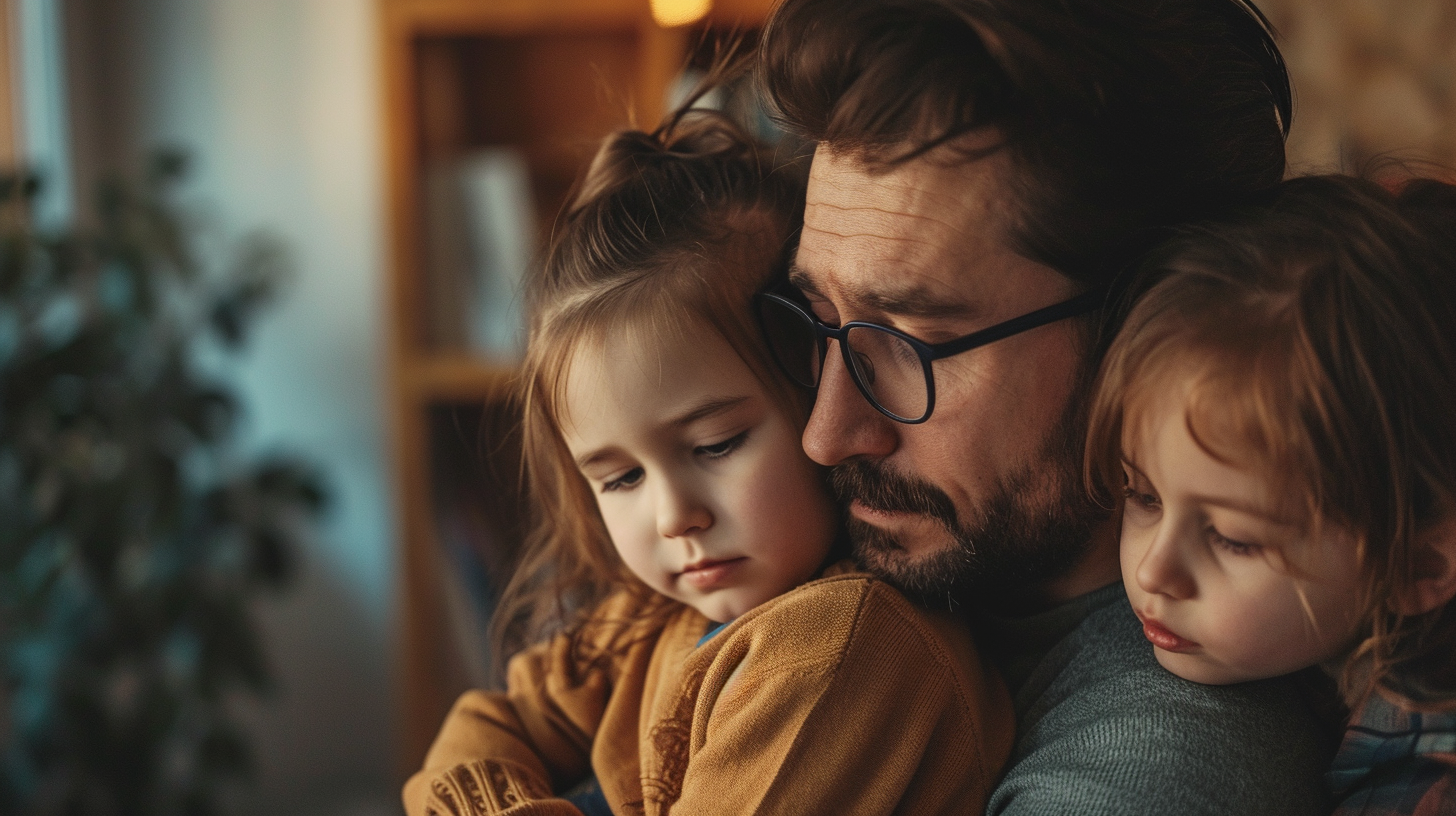 Un homme avec des enfants | Source : Midjourney