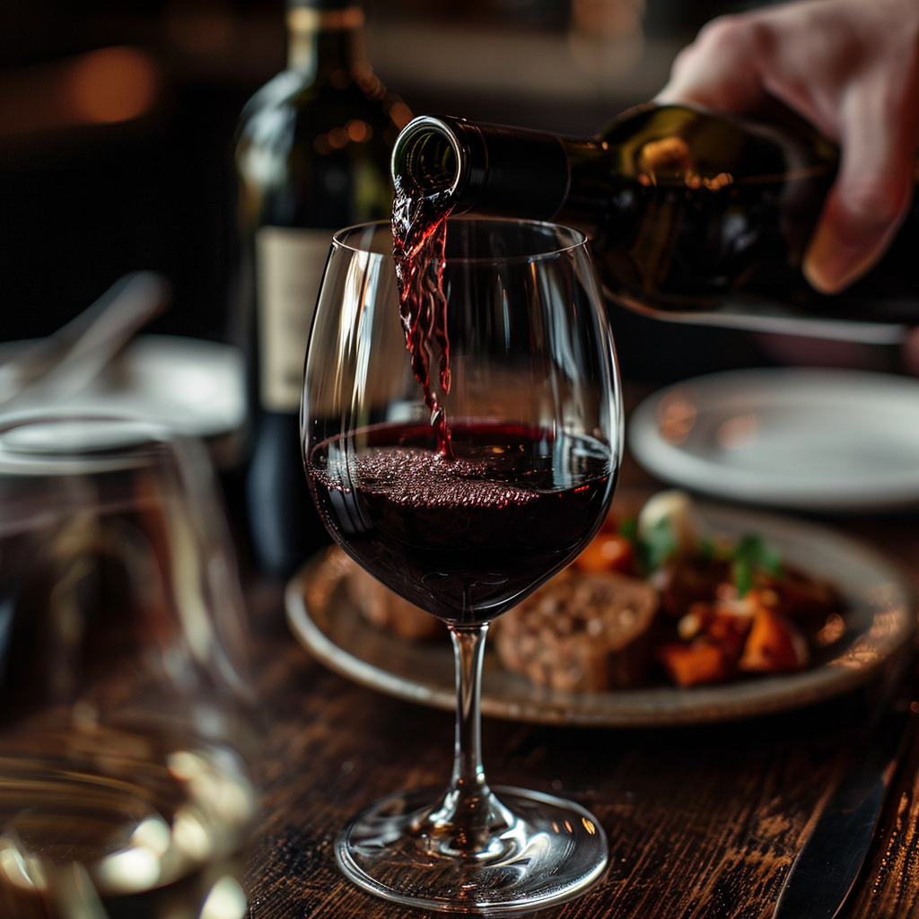 A person pouring wine into a glass | Source: Midjourney