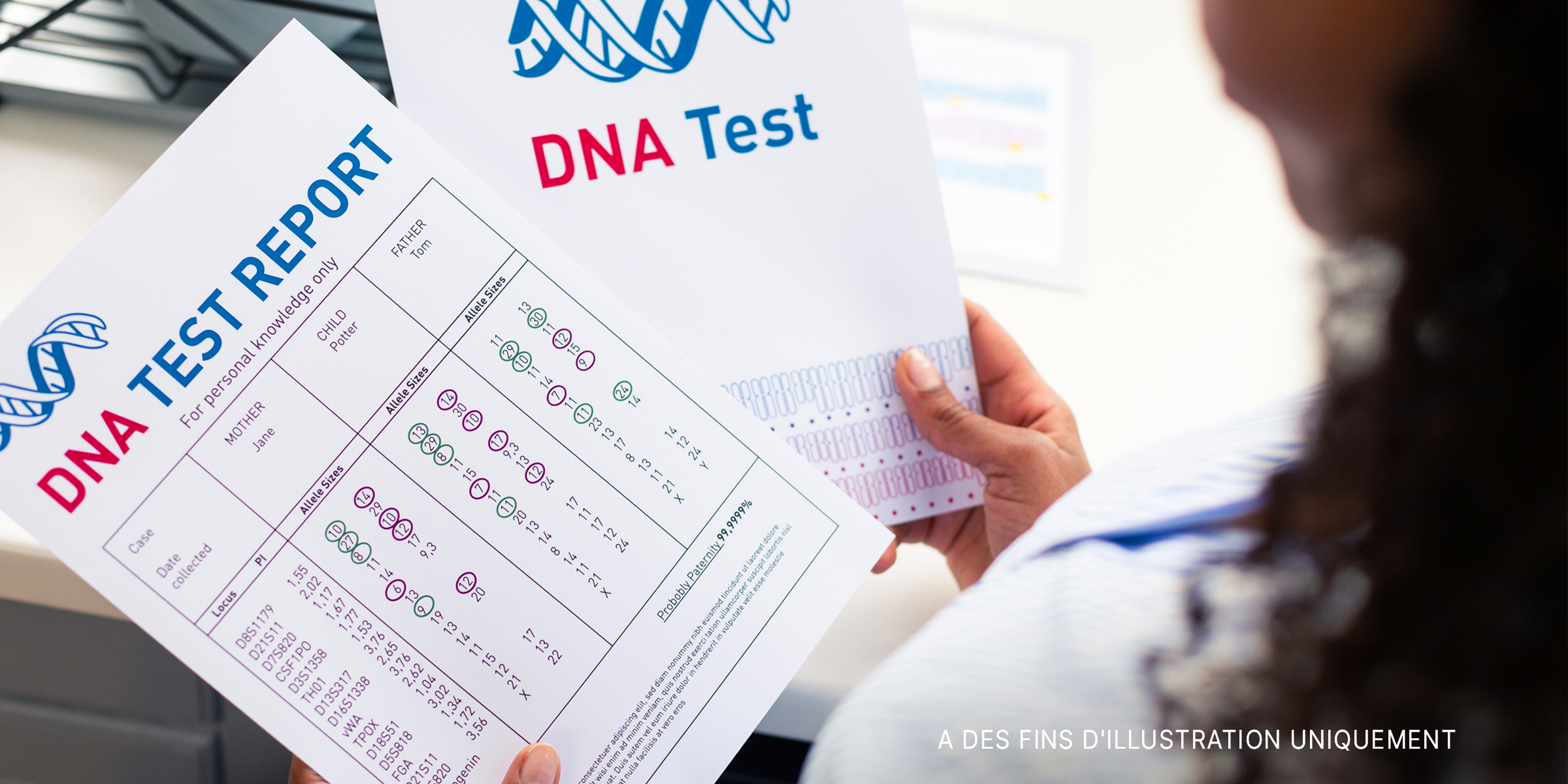 Résultats d'un test ADN | Source : Shutterstock