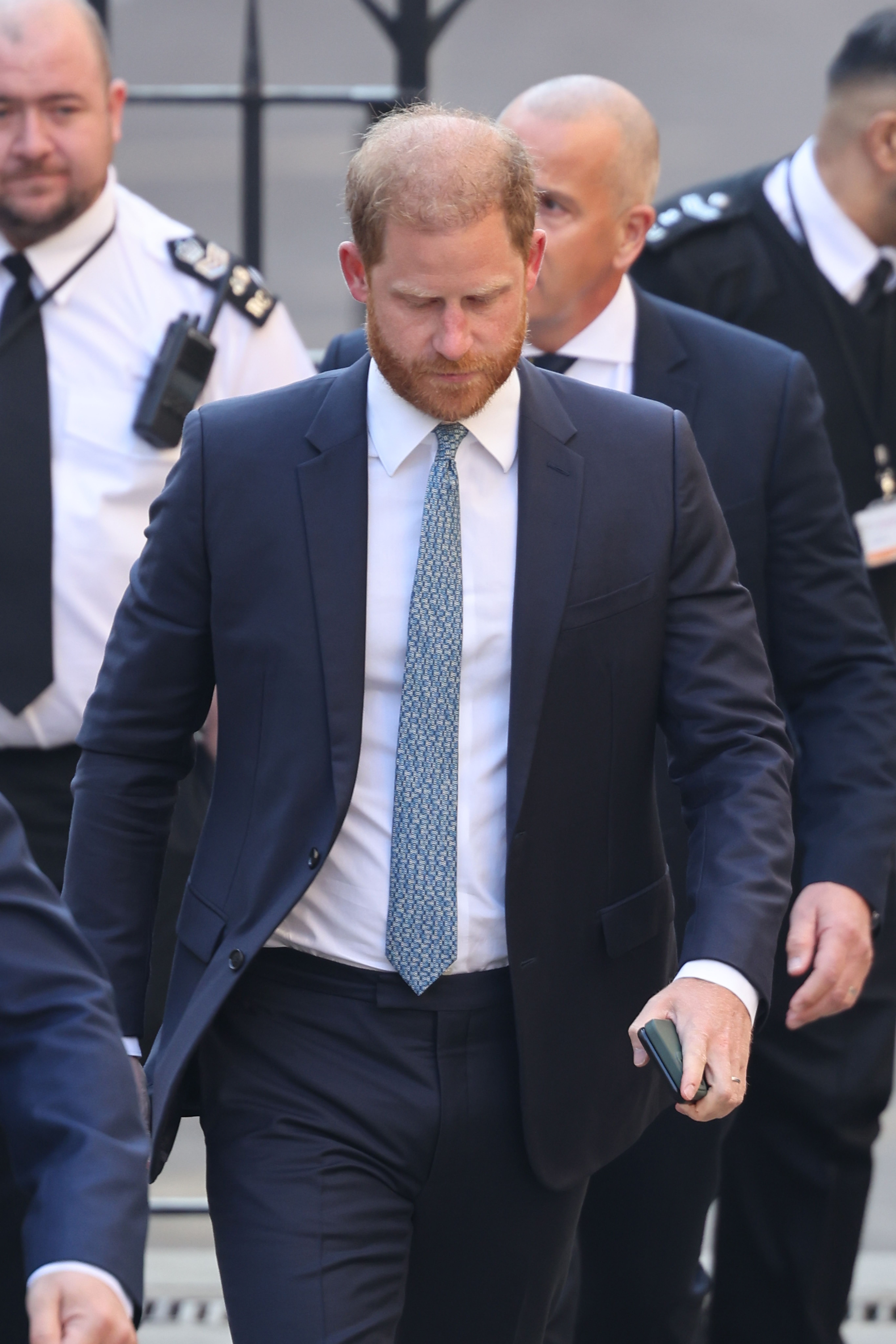 Le prince Harry arrivant à la cour royale de justice à Londres, en Angleterre, le 8 avril 2025. | Source : Getty Images