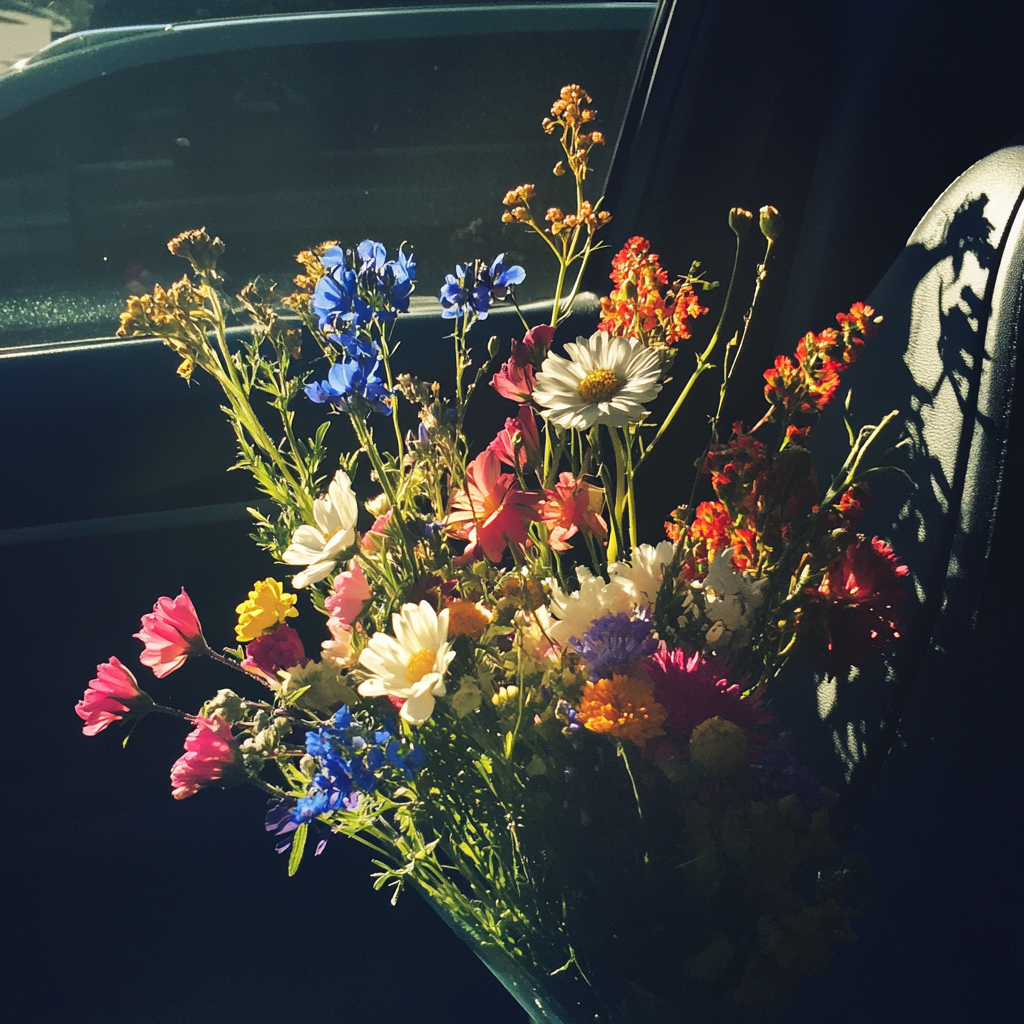 Un bouquet de fleurs sauvages | Source : Midjourney