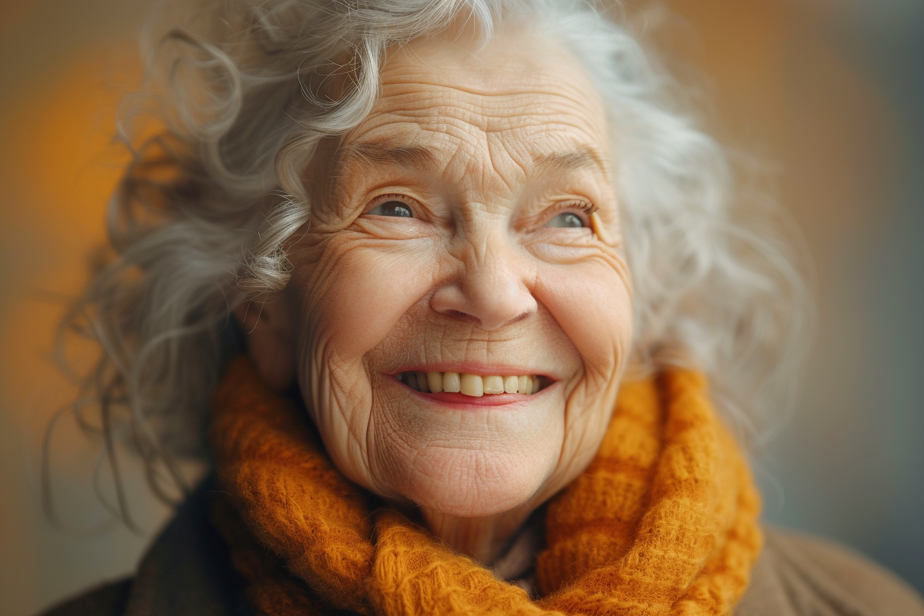 Une vieille femme souriante | Source : Midjourney