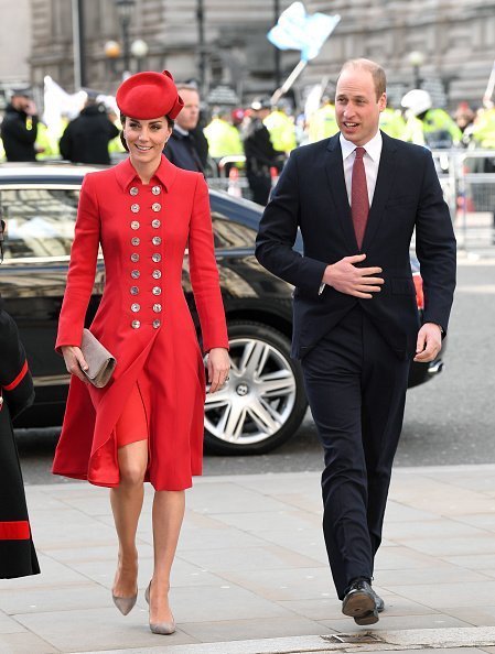 Catherine, Duchesse de Cambridge et Prince William, duc de Cambridge assistent au service du Jour du Commonwealth | Photo : Getty Images