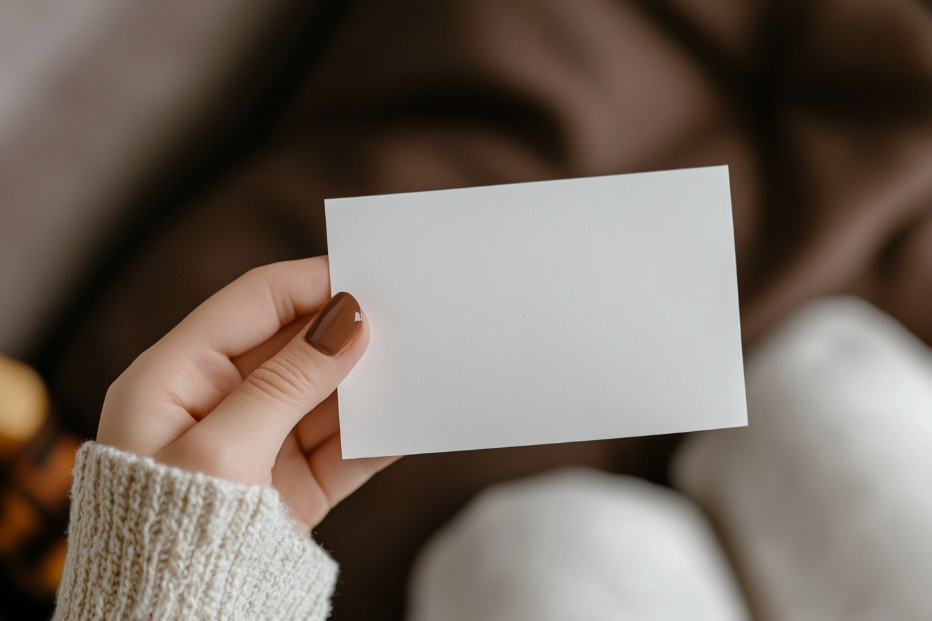 A woman holding a folded bill | Source: Midjourney