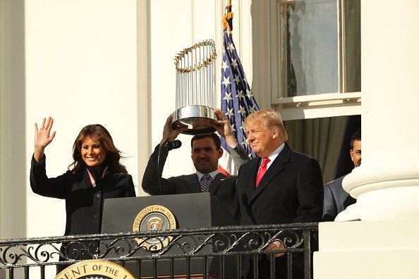 Le président Donald Trump et la première dame Melania Trump accueillent les champions de la série mondiale 2019, les Nationals de Washington, à la Maison Blanche le 4 novembre 2019 à Washington, DC | Photo: Getty Images