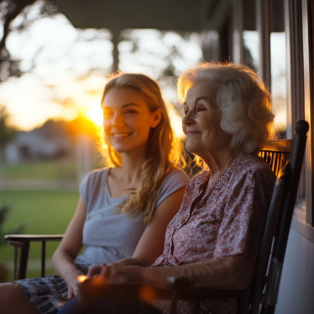 Une mère et une fille heureuses | Source : Midjourney