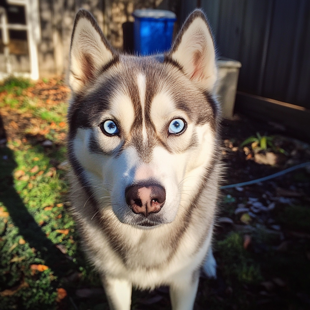 Gros plan sur un husky | Source : Midjourney