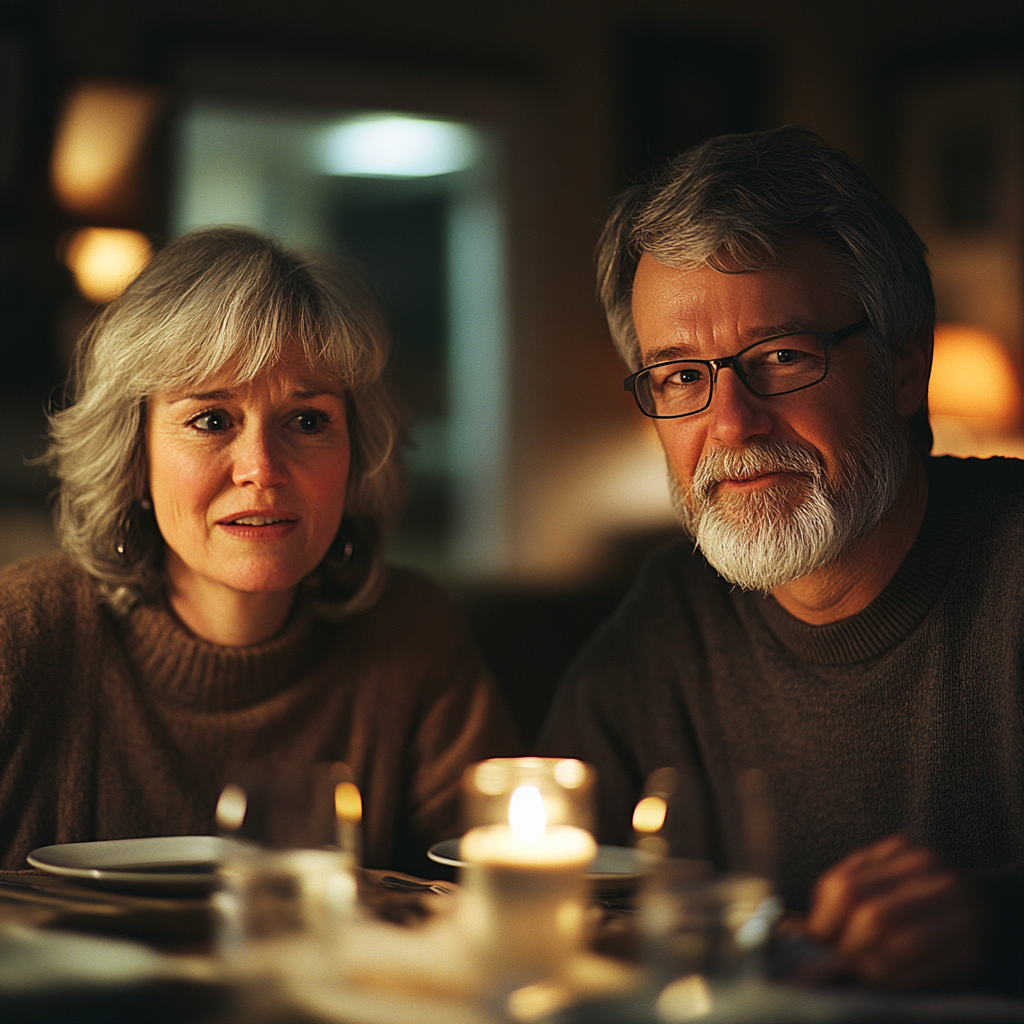 Un couple contrarié en train de dîner | Source : Midjourney