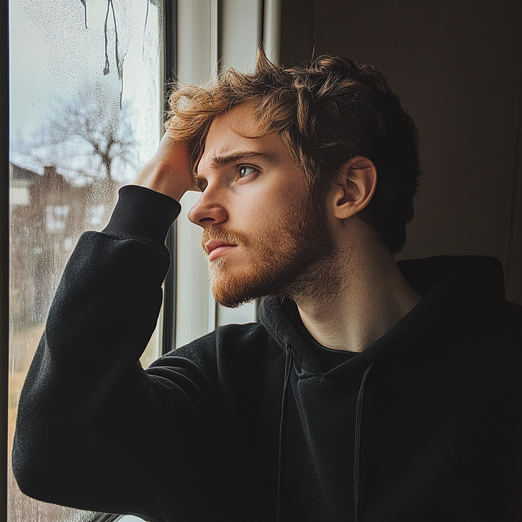 Un homme bouleversé qui se tient la tête | Source : Midjourney